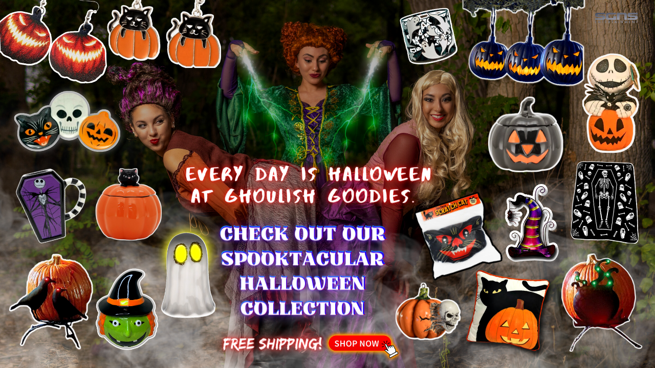 Halloween, goth, gothic, Frankenstein, Universal Monsters, home, home decor, home goods, horror, witch, pumpkin, jack o lantern, skull, skeleton, spooky, coffin, tombstone, cat, ghost, haunted, haunted house, Hocus Pocus, bat, fall, 